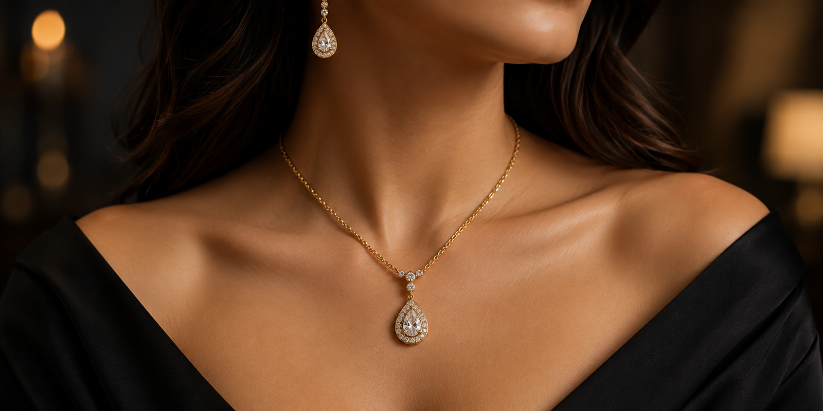 Luxury Women's Gold Plated Necklace Set – Elegant Fashion Jewelry - Image 3