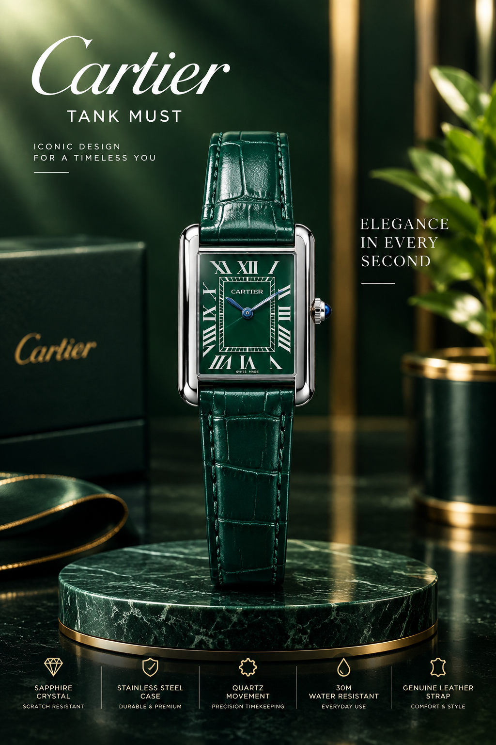 Cartier Tank Watch Green